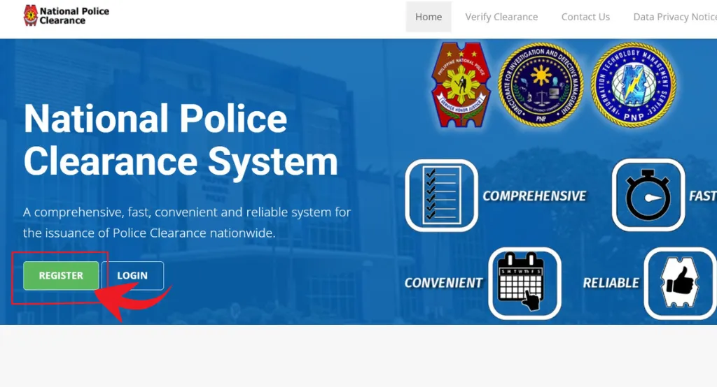 Police Clearance 2 Police clearance online registration page