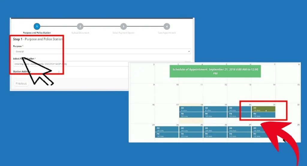 Online Appointment 6 Appointment booking for police clearance