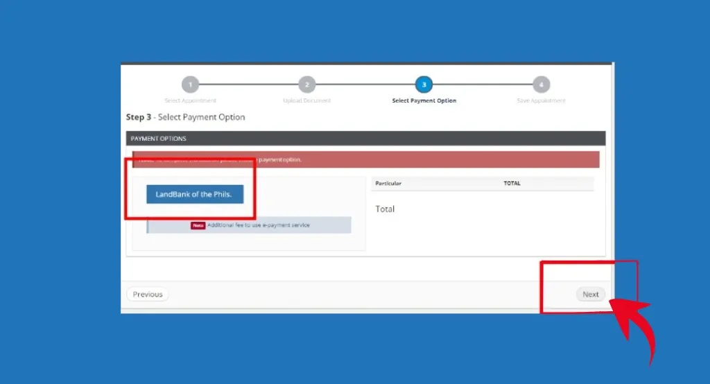 Police Clearance 7 Payment step for online police clearance