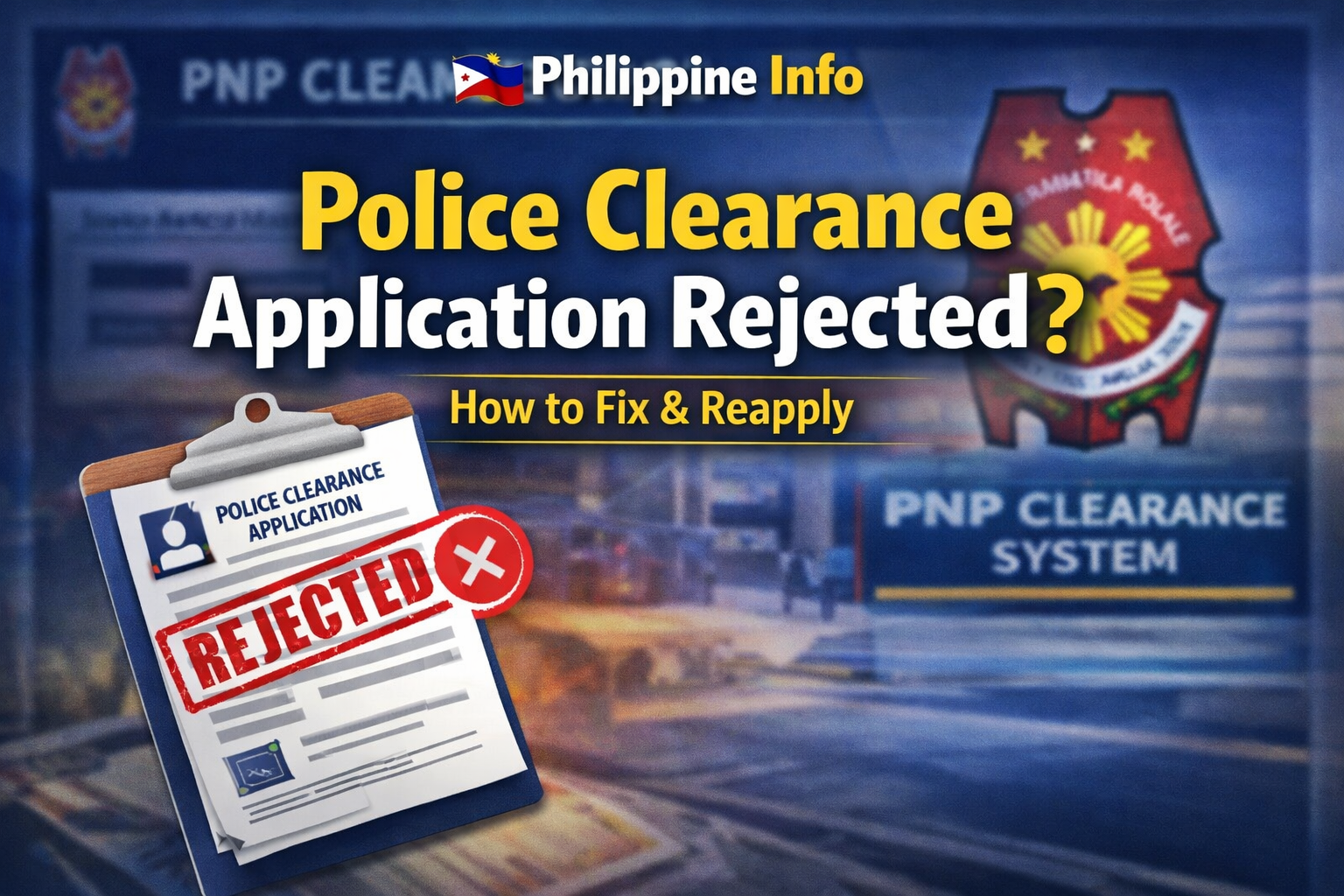 Police Clearance Application is Rejected